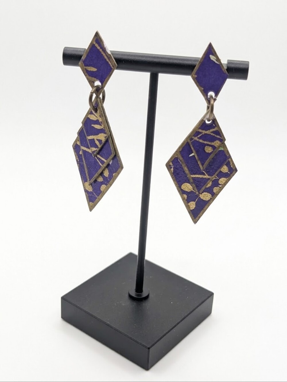 Artisan Signed Paper Earrings